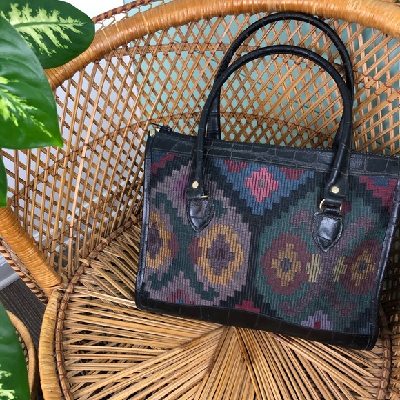 t cappelli Handbags - Vintage T Cappelli Aztec Textile Shoulder Bag